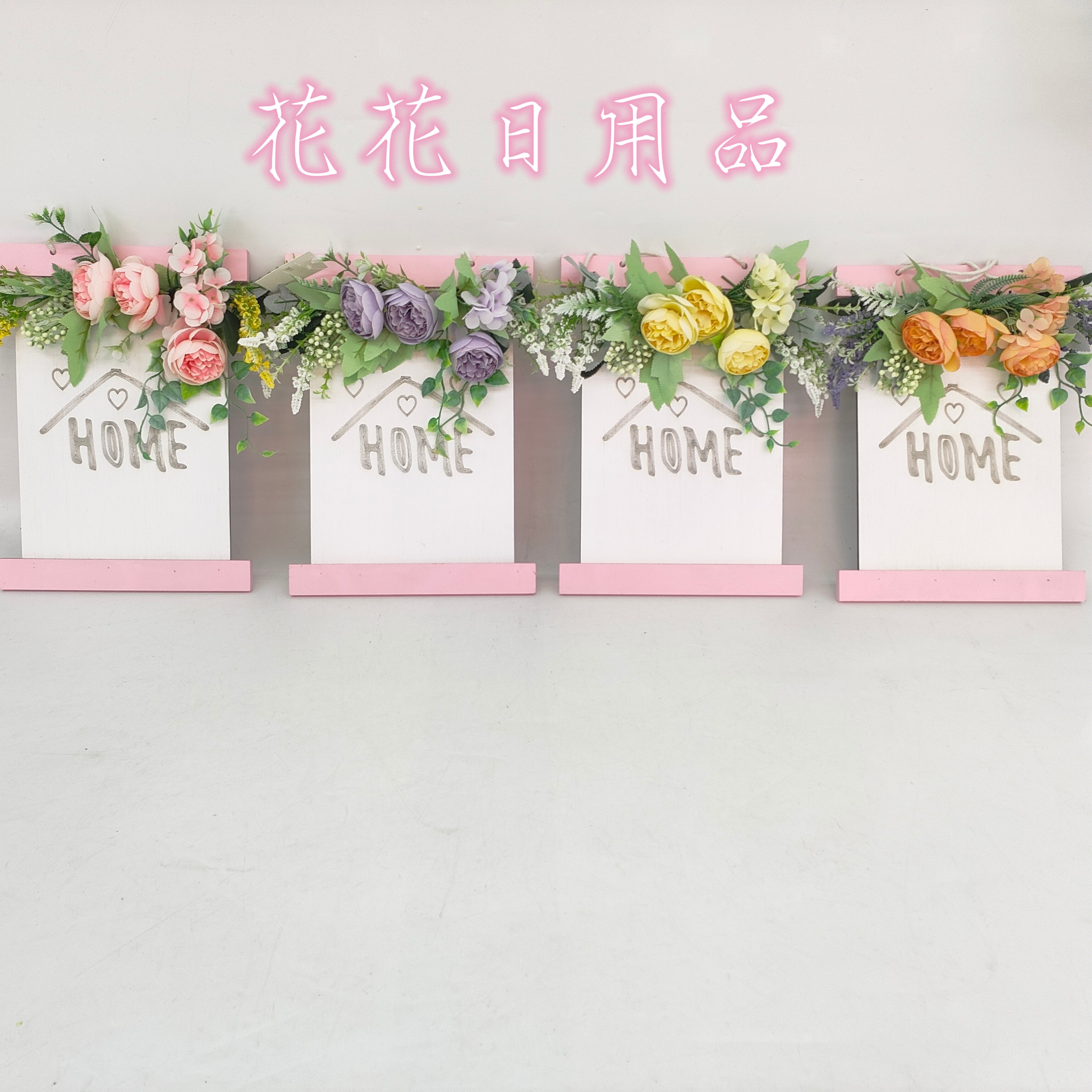 仿真花假花盆景壁挂木头盒大茶花苞摆件装饰品详情1