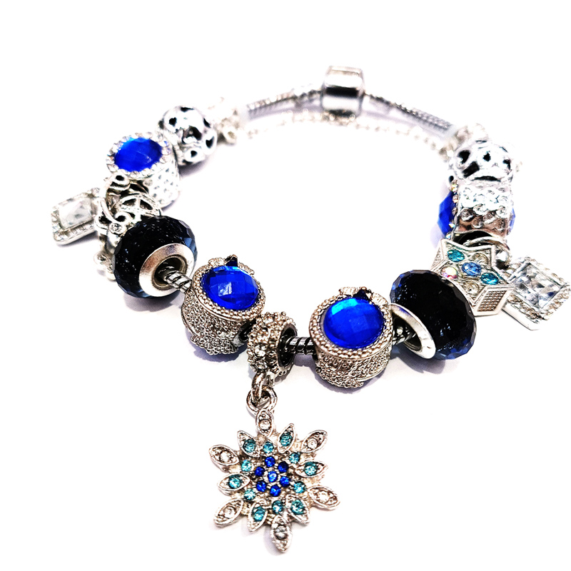 (An additional jewelry storage box is provided) 23032902 Blue small Pan style DIY bracelet details Picture