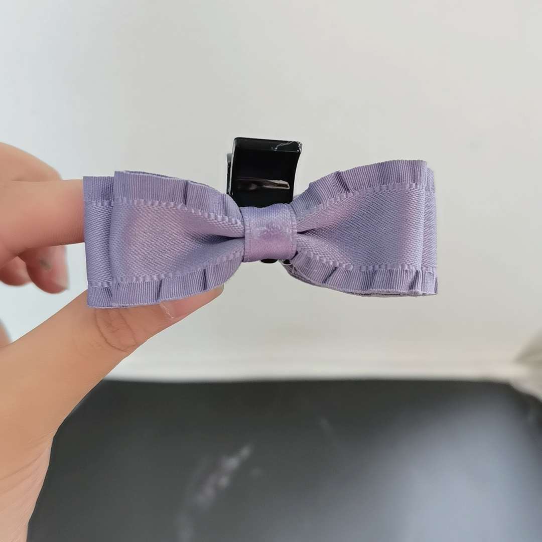 Bow Pearl Double Layer Simple Fashion Grab Bangs With Korean Version Accessories Side Clip details Picture