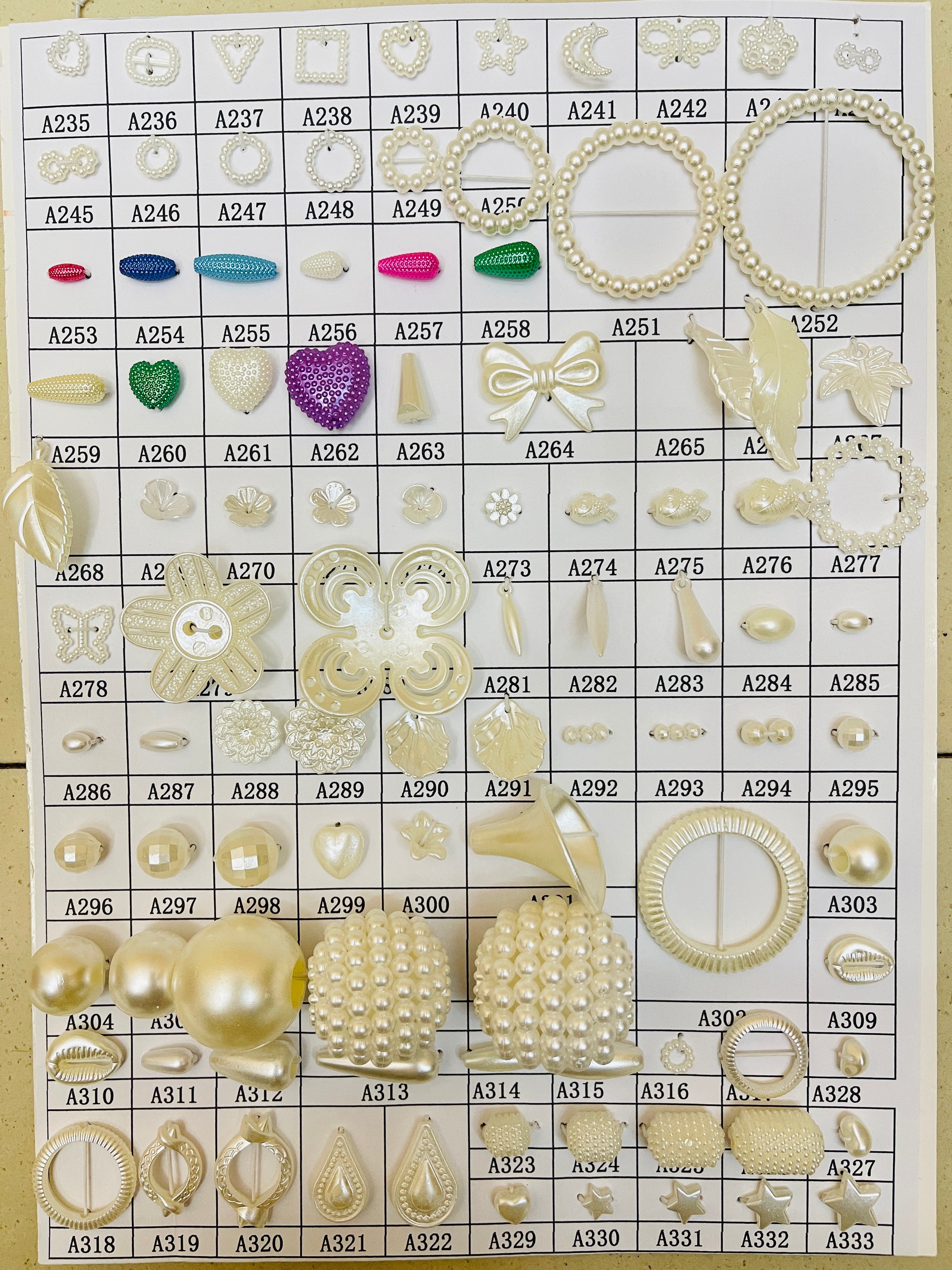 All Kinds Of Special-Shaped Flower Abs Imitation Pearl Hole Pure White Rice And White Pearl Diy Beading Batch details Picture