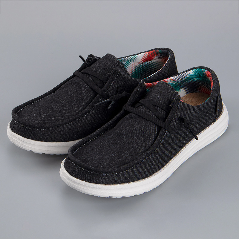 Europe And The United States Casual Shoes Men's Large Size Canvas Shoes Cross-Border Explosion Loafers Men's Casual Sports Shoes 76857 Specification drawing