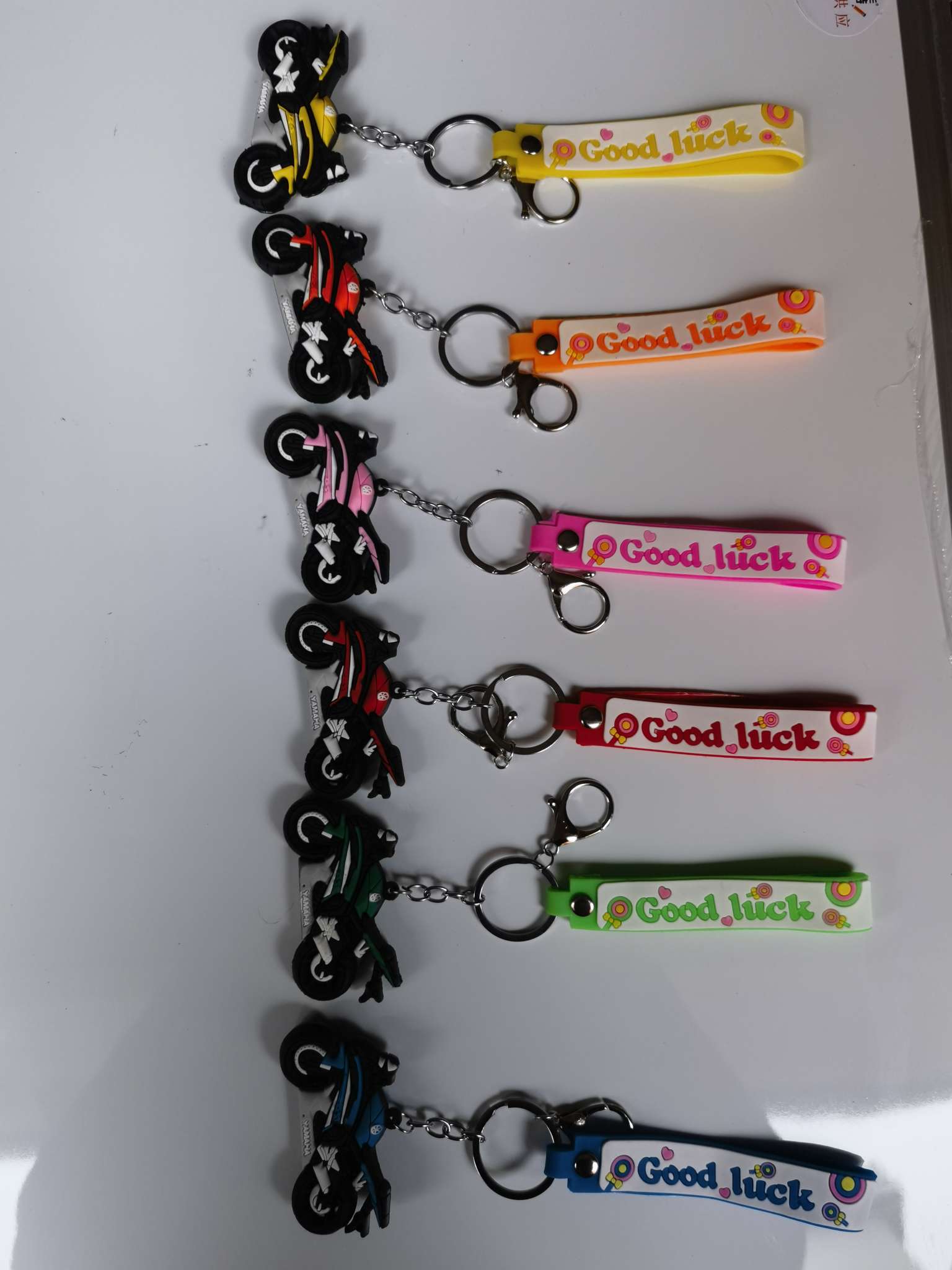 Rubber leather rope key chain