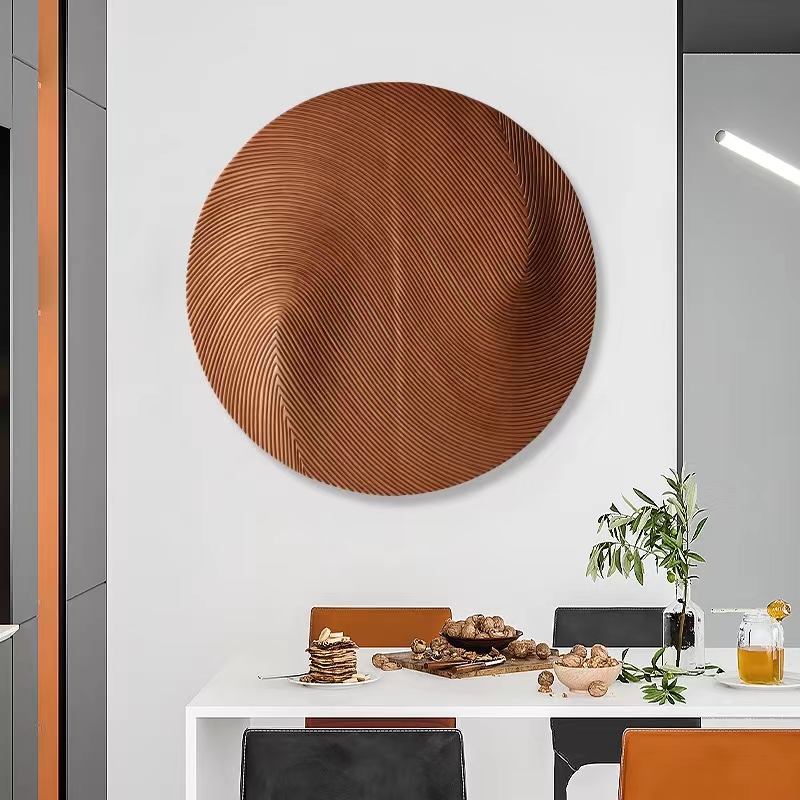Light Luxury Living Room Sofa Tv Background Wall Wall Hanging Pieces Retro Creative Wood Carving Wall Decoration Restaurant Wall Decoration Specification drawing