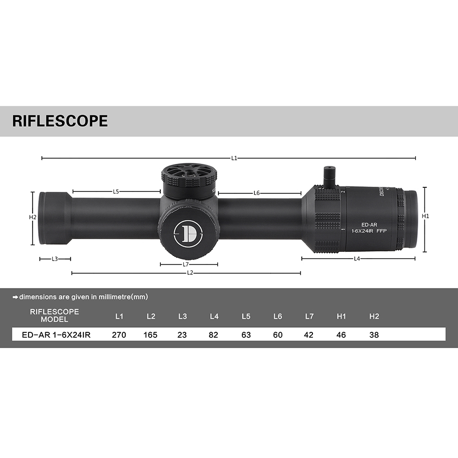DISCOVERY ED-AR 1-6X24IR FFP 2022 New Speed-Aiming Front Telescope pic 2
