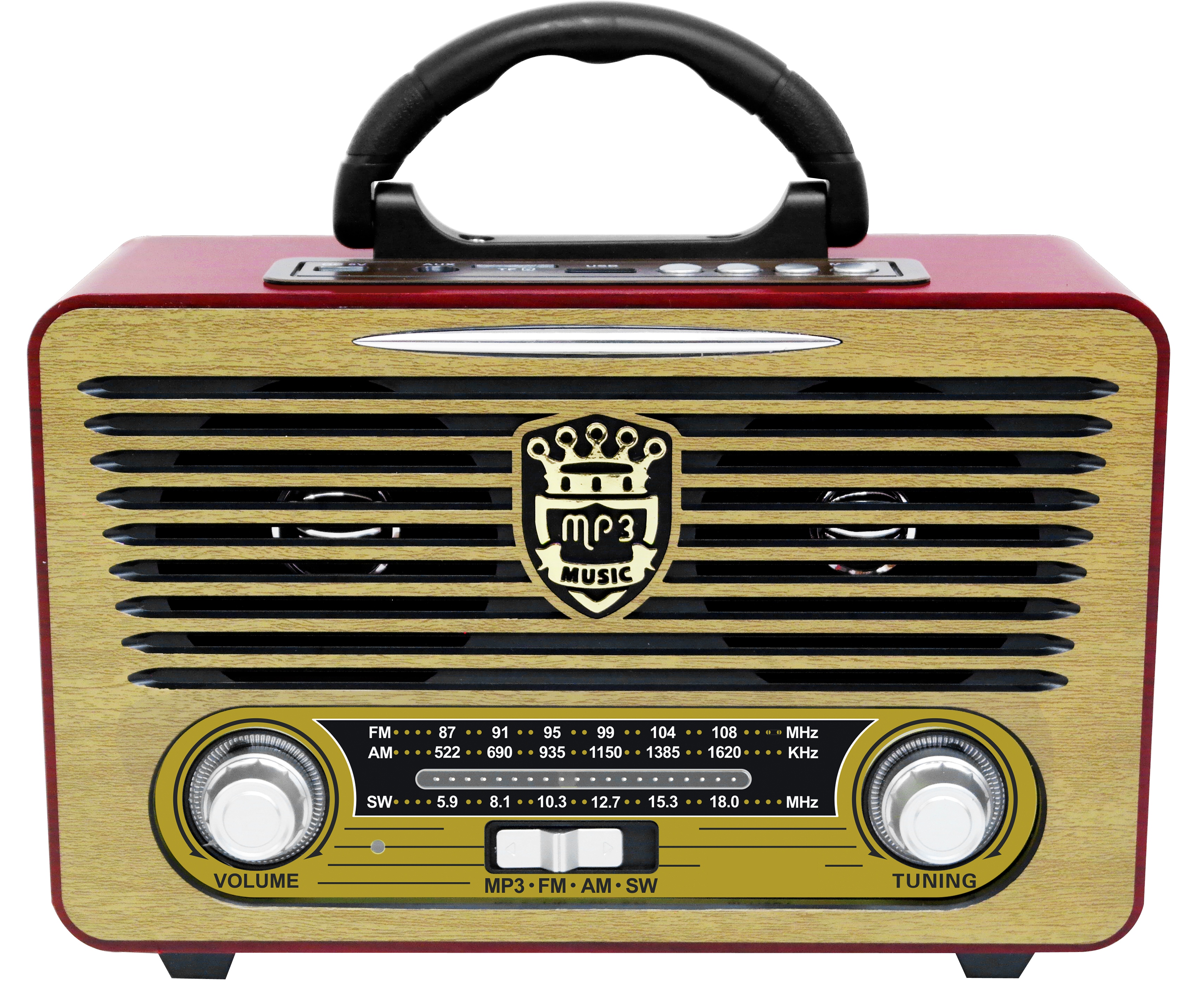 Multi-Function Charging Retro Usb Cable Charging Radio, Beautiful Shape, Exported Overseas