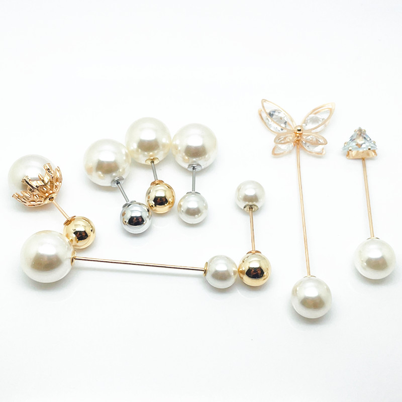 热卖款珍珠胸针，两头珍珠别针，DIY饰品配件，厂家直销，图