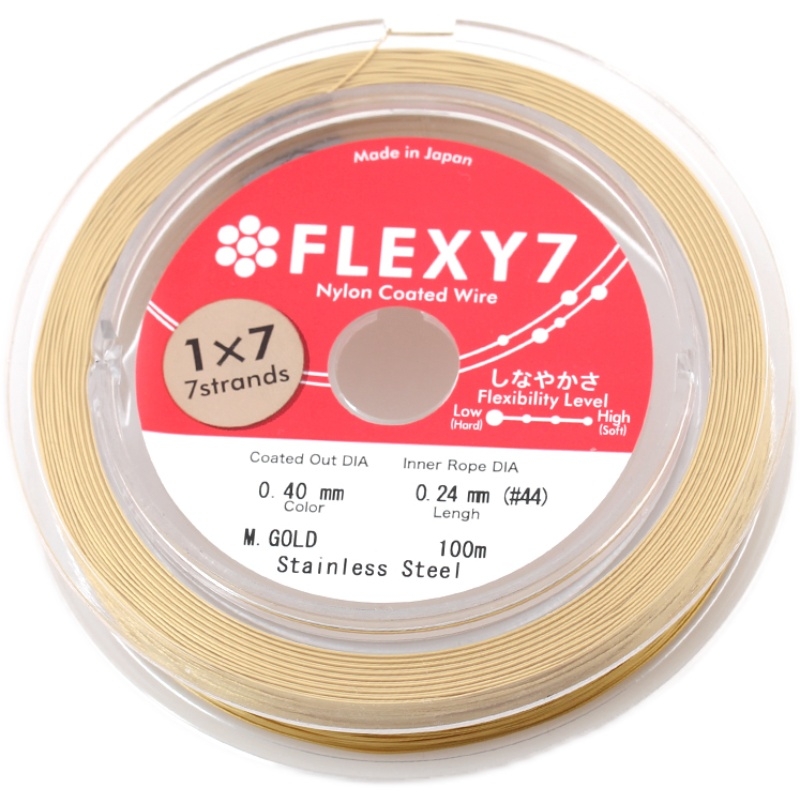 Japan FLEXY7 gold wire flexible wire handmade diy beaded wire bracelet necklace jewelry line accessories