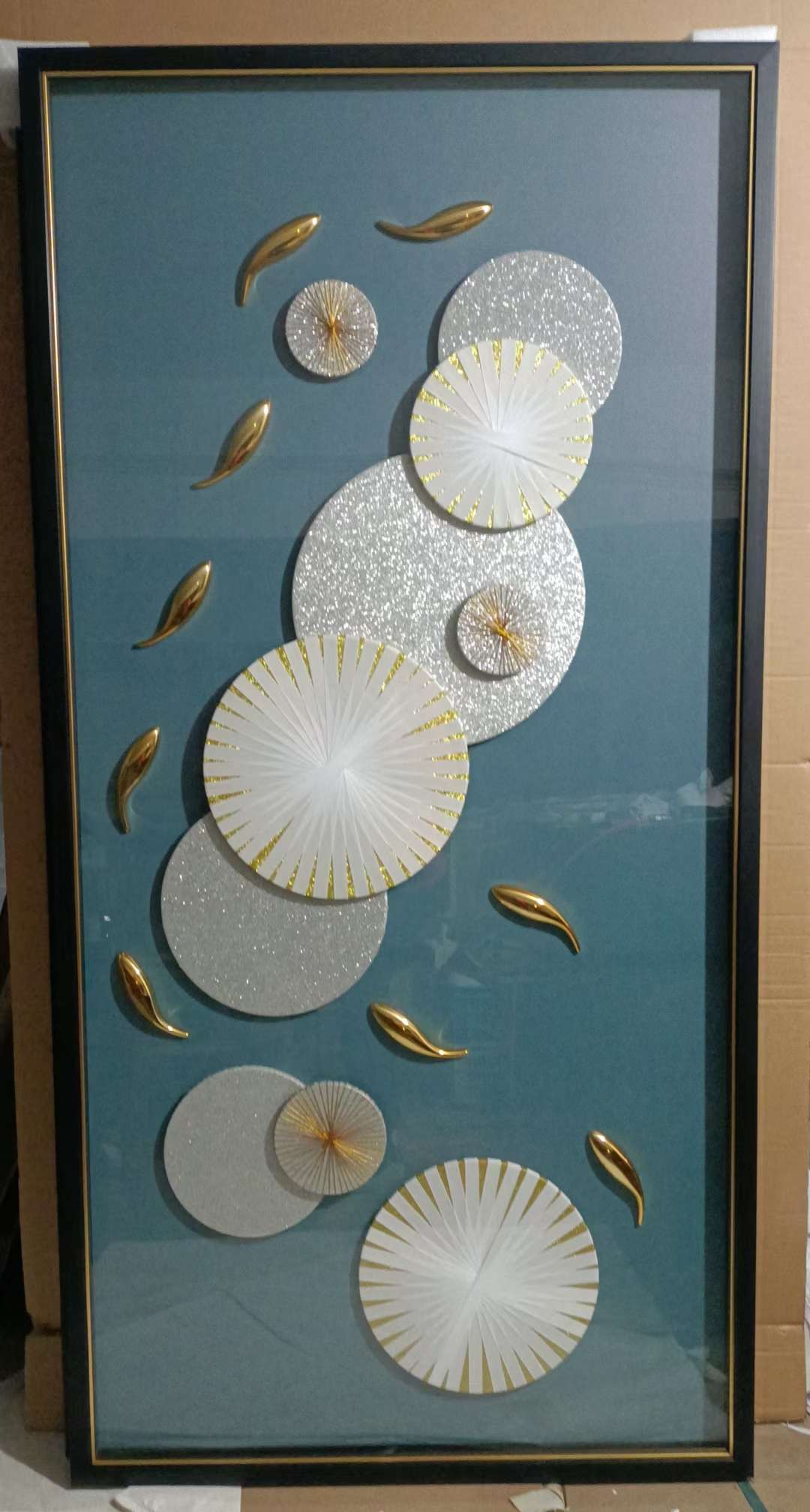 Kingdian Explosion Living Room Pendant, Physical Painting, Every Year More Light Luxury Living Room Sofa Tv Background Wall Hanging Piece Retro Creative Wood Carving Wall Decoration Restaurant Wall Decoration Specification drawing