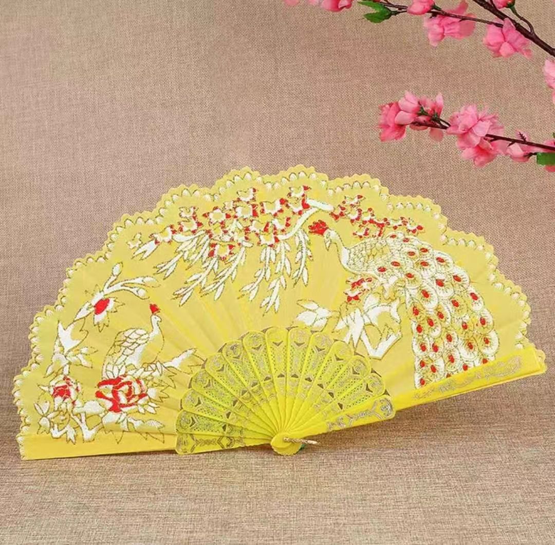 风宝棠孔雀中国风古风扇古典扇子中国风舞蹈扇蹦迪扇汉服夏季绢布礼品扇详情5