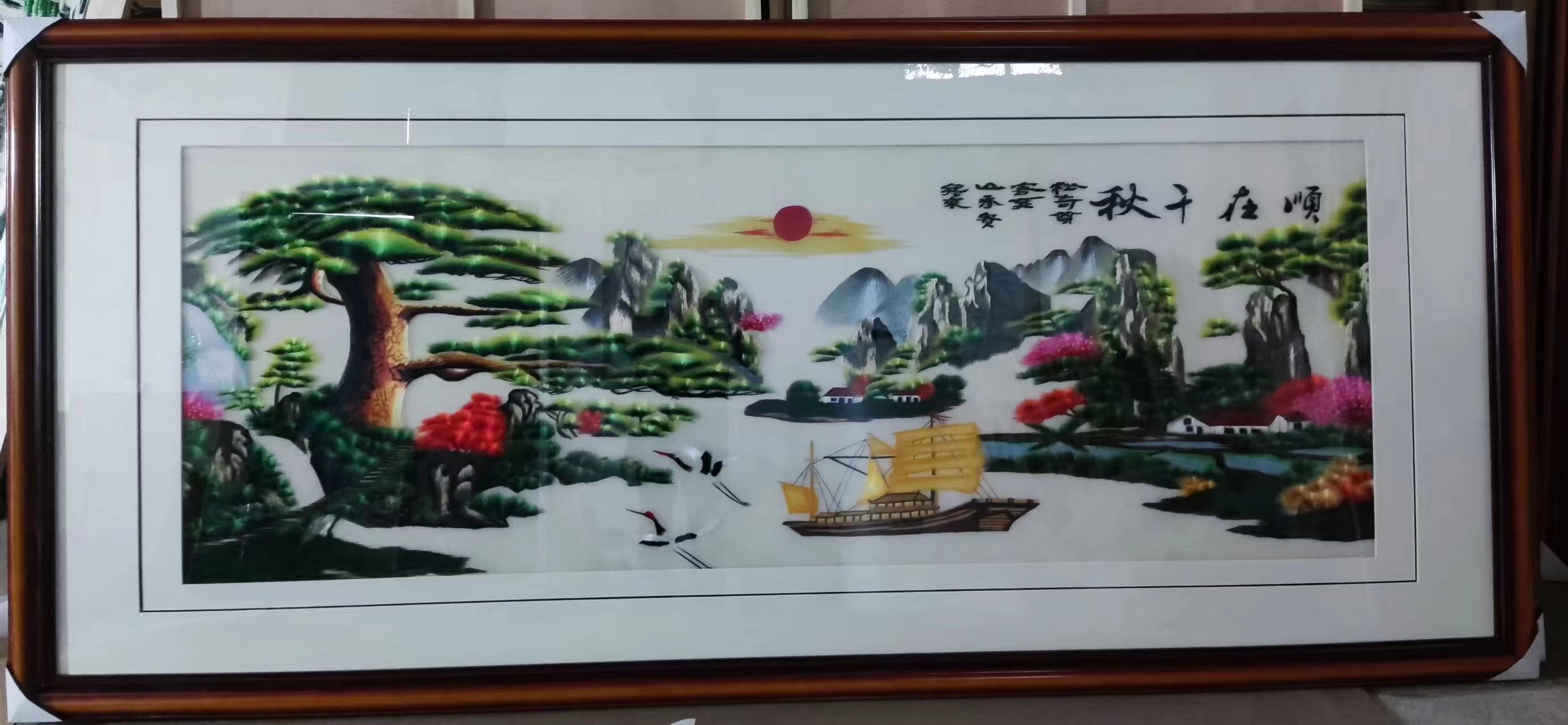 280*120 Extra Large Size Three-Dimensional Embroidery Decorative Painting Specification drawing