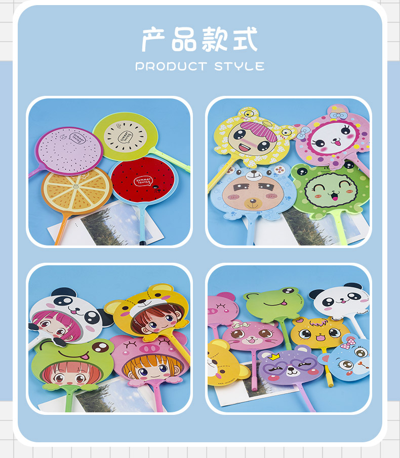 Versión coreana nuevo multicolor creativo papelería dibujos animados animal fruta adorable fan forma bullet tip set bolígrafo pic 3