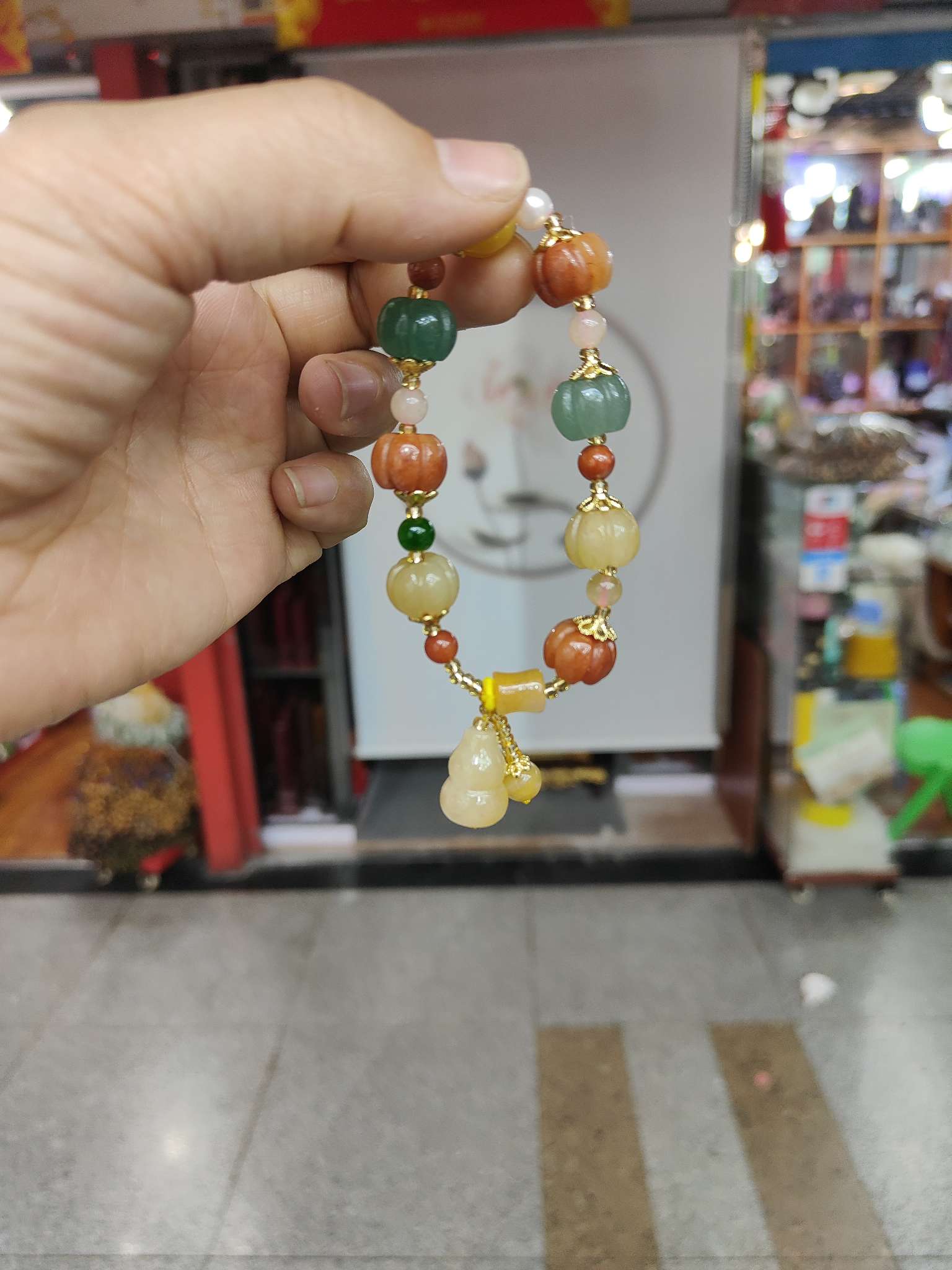 Natural/Gold/Silk/Jade/Pumpkin/Bracelet细节图