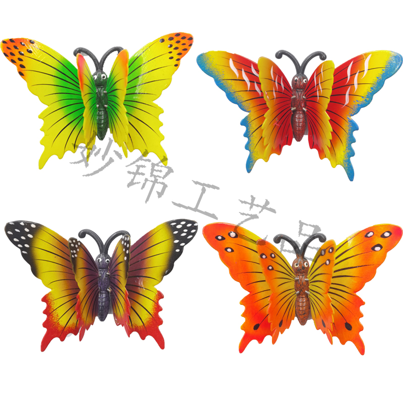 3D Stereoscopic Color Plastic 3+4 Double Layer Butterfly Refrigerator Sticker Creative Home Background Decoration Arts And Crafts Decorations