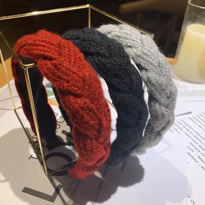 毛线针织发箍厂家打样定制生产厂家直销超级优雅超好看网络爆款网红流行新款巨可爱潮流气质优雅 少女韩版发箍超级好看超级爆