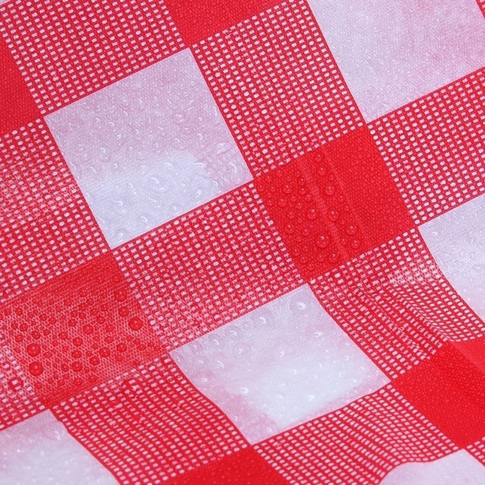 Classic Red Tablecloth Square Table Round Table Universal Plastic Tablecloth details Picture