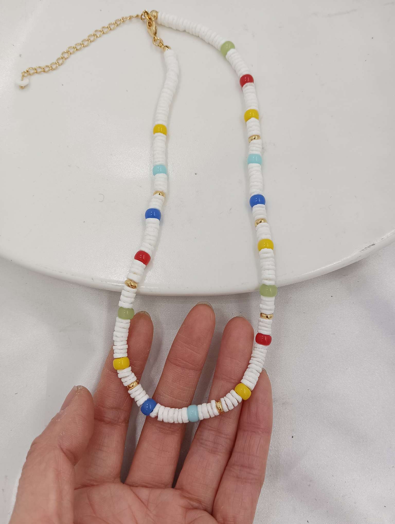 Colorful Shell Necklace Bohemian Style details Picture