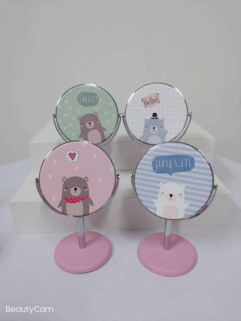 爆款美容镜旋转镜子小镜子化妆镜镜子台化妆镜学院风可爱风韩国随身携带镜学院风可爱产品图