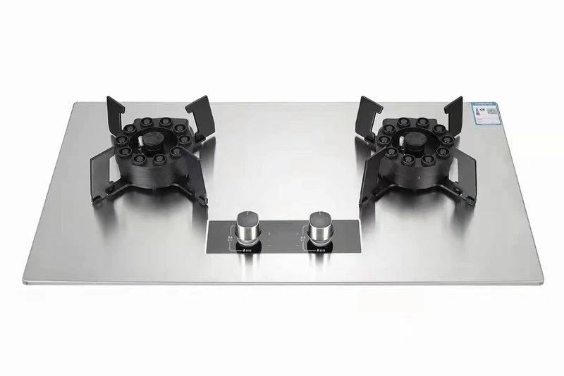 China Billion Clamshell Stainless Steel Double Stove Ten Head Fierce Fire Gas Stove
