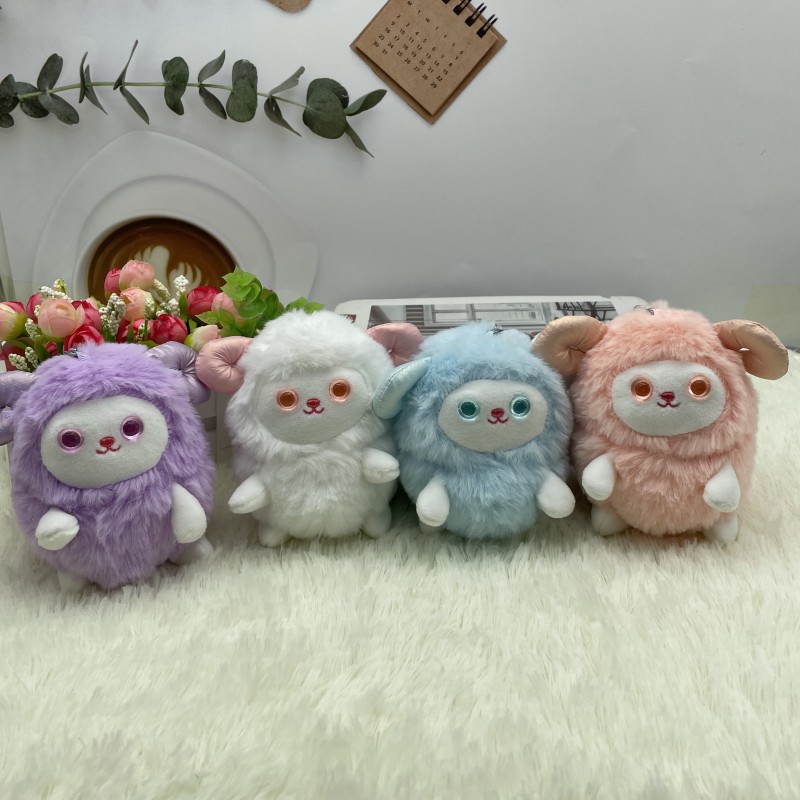 Soft cute cure cocoa plush doll couple backpack pendant car keychain pendant boutique claw doll