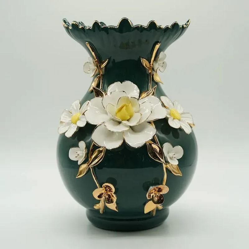 宝仙工艺品陶瓷摆件工艺品花瓶玄关摆件