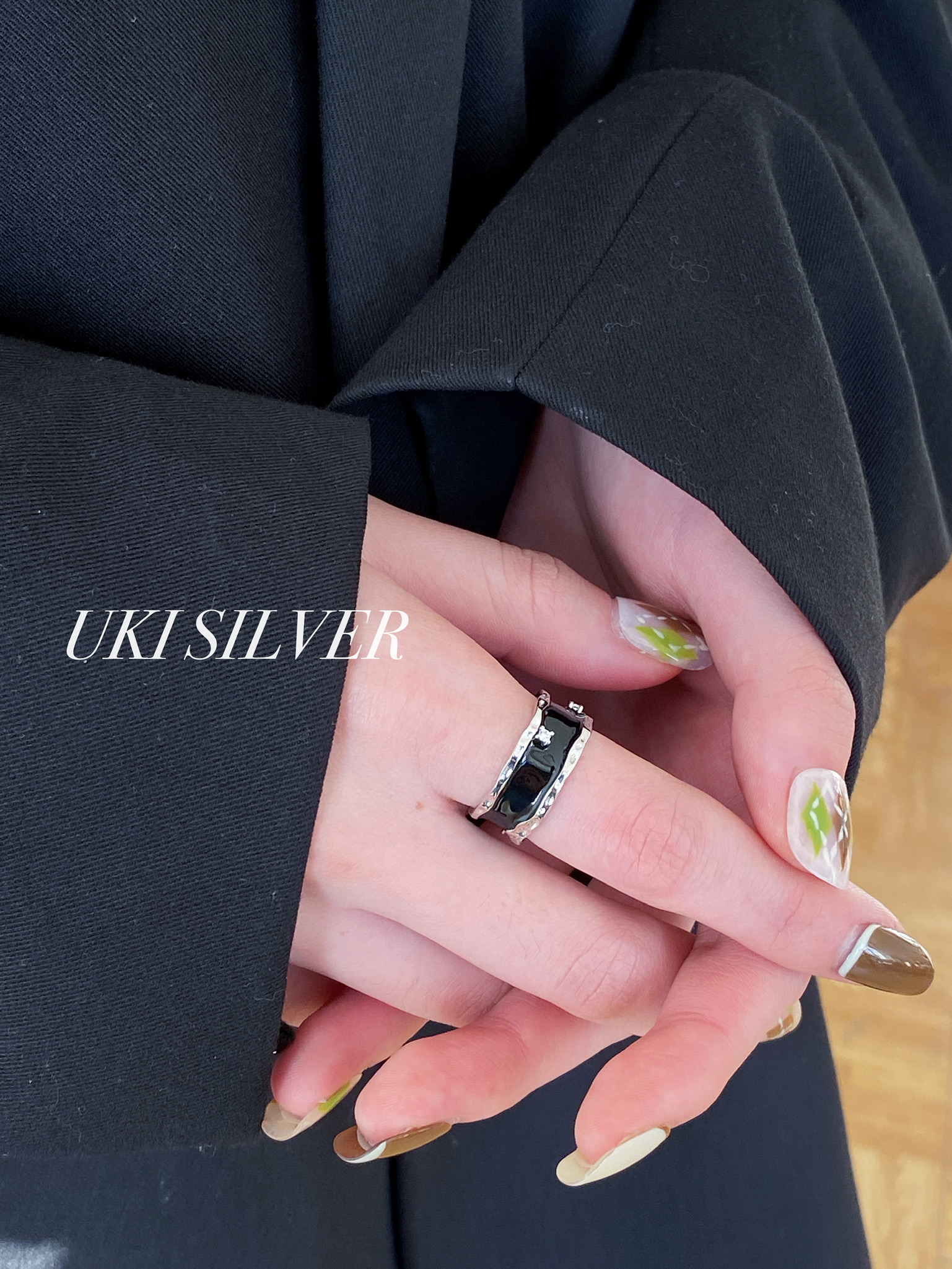 S925 Full Body Sterling Silver With Zirconium Open Ring Silver Support Silver Jewelry Application Scenario