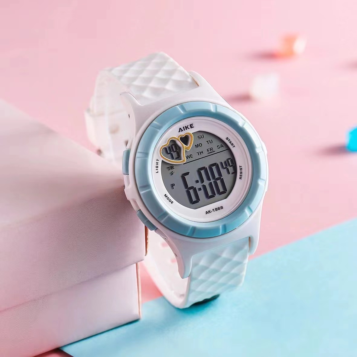 ins风手表男女学生韩版小学初中生电子表闹钟防水初高中生男女电子表详情6