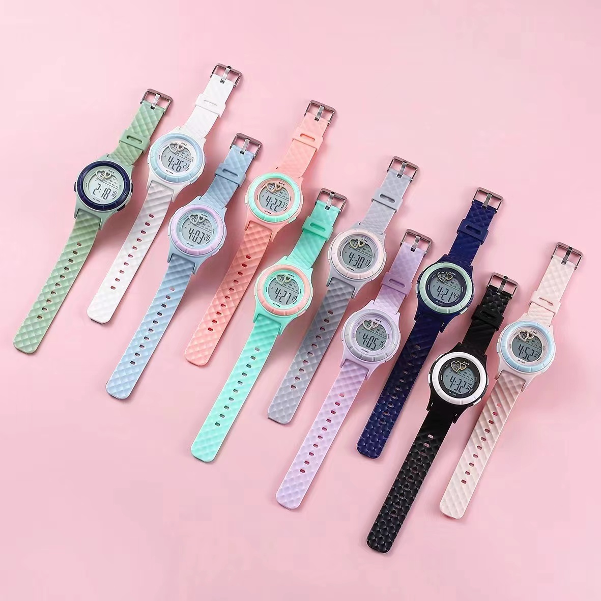 ins风手表男女学生韩版小学初中生电子表闹钟防水初高中生男女电子表详情1