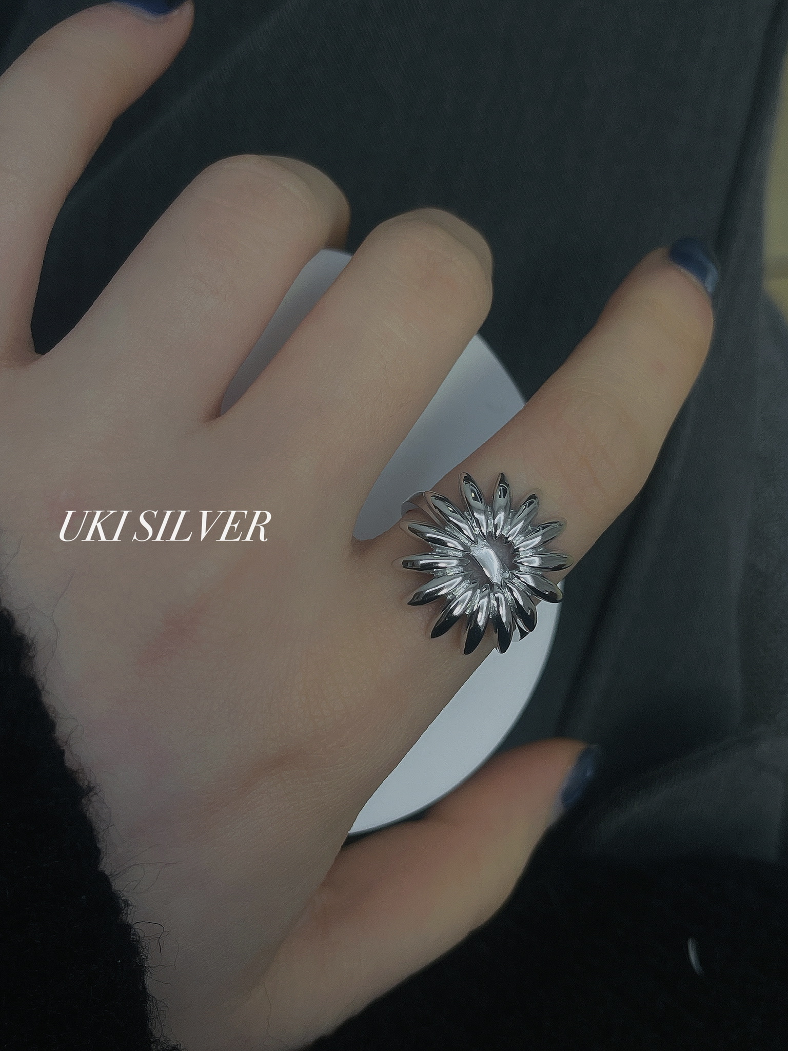 S925 Full Body Sterling Silver Love Open Ring Silver Tie Silver Jewelry Item Picture