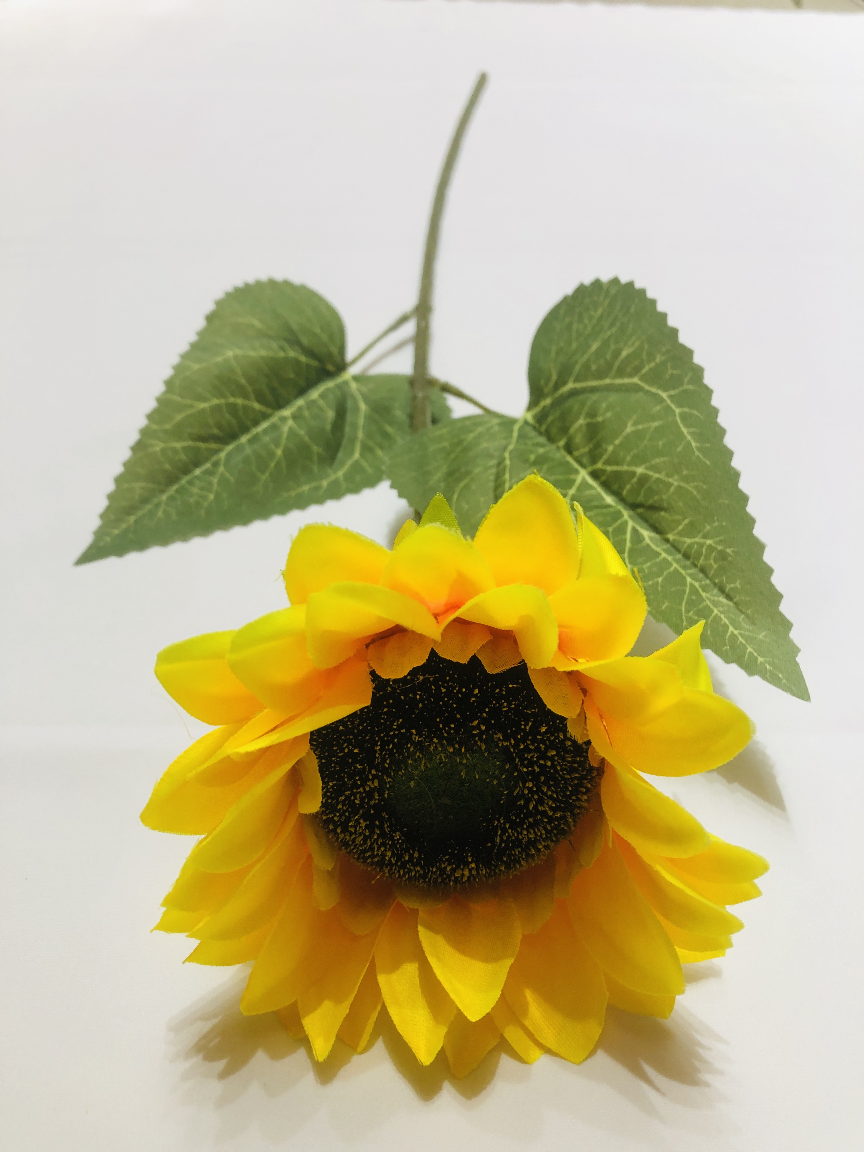Simulation Sunflower No. 55 Single Sun Flower Restaurant Living Room Simulation Flower Decoration Wedding Rose Shooting Props High-Grade Realistic Green Plant Swing Table Bottle Flower Plastic Flower Cloth Fake Garden Wind Simulation Flower Silk Flower details Picture