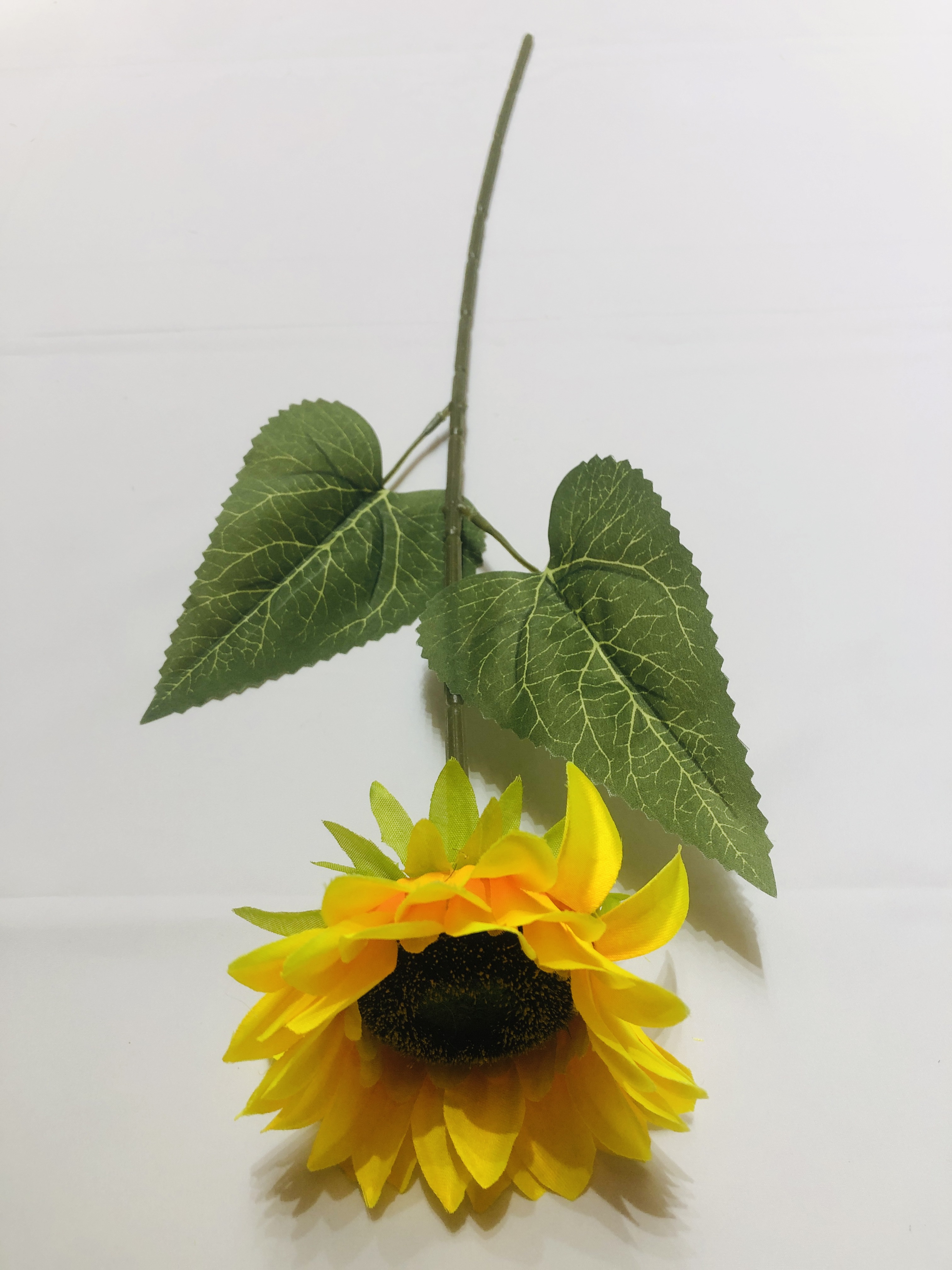 Simulation Sunflower No. 55 Single Sun Flower Restaurant Living Room Simulation Flower Decoration Wedding Rose Shooting Props High-Grade Realistic Green Plant Swing Table Bottle Flower Plastic Flower Cloth Fake Garden Wind Simulation Flower Silk Flower