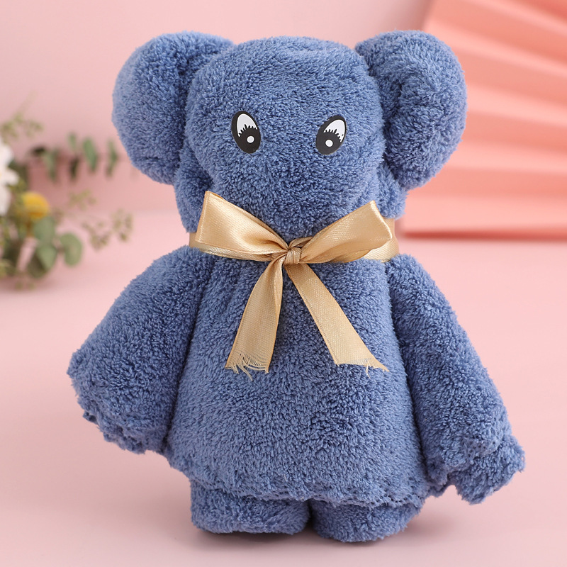 Coral Velvet Bear Towel Set Creative Gift Wedding Gift Birthday Gift details Picture