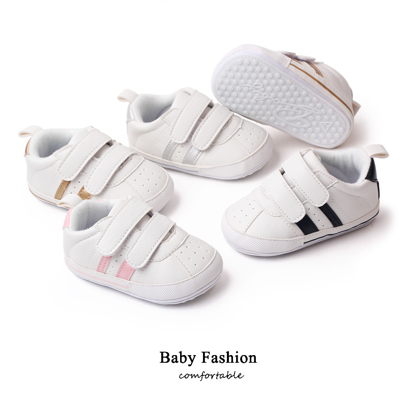 0-1 year old baby white sneakers spring soft soled baby walking shoes