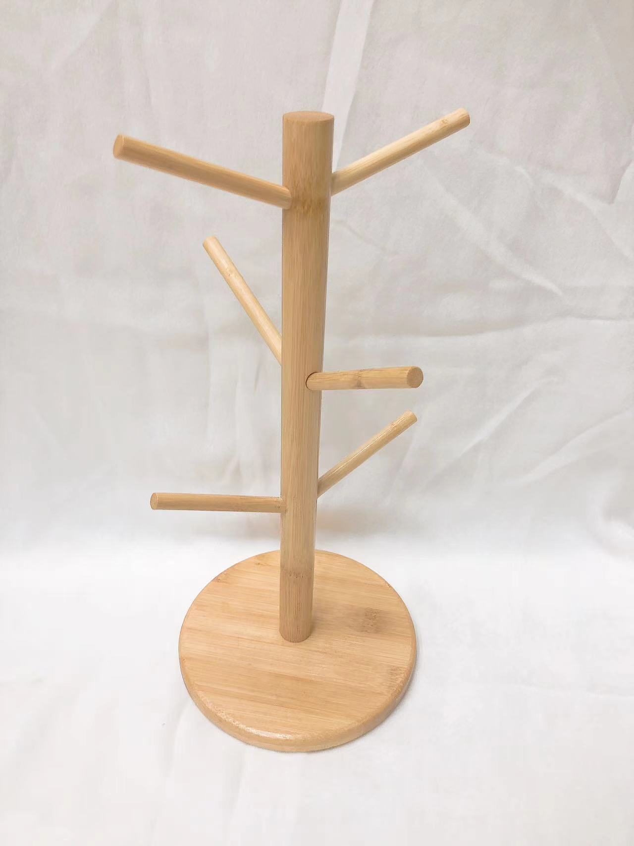 杯架多层沥水杯子挂架马克树杯架酒杯架首饰架收纳架竹制树杈架详情1