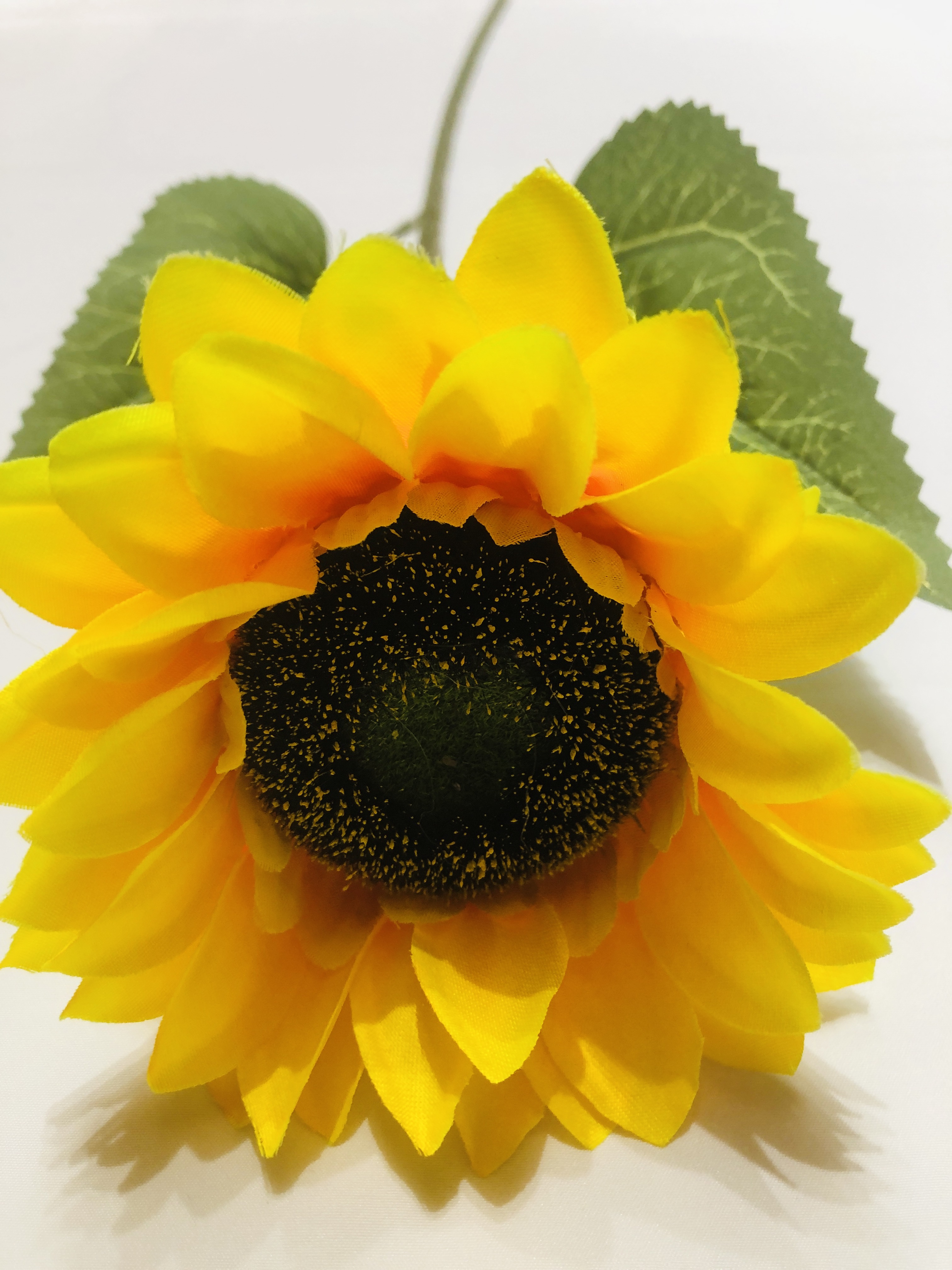 Simulation Sunflower No. 55 Single Sun Flower Restaurant Living Room Simulation Flower Decoration Wedding Rose Shooting Props High-Grade Realistic Green Plant Swing Table Bottle Flower Plastic Flower Cloth Fake Garden Wind Simulation Flower Silk Flower Specification drawing