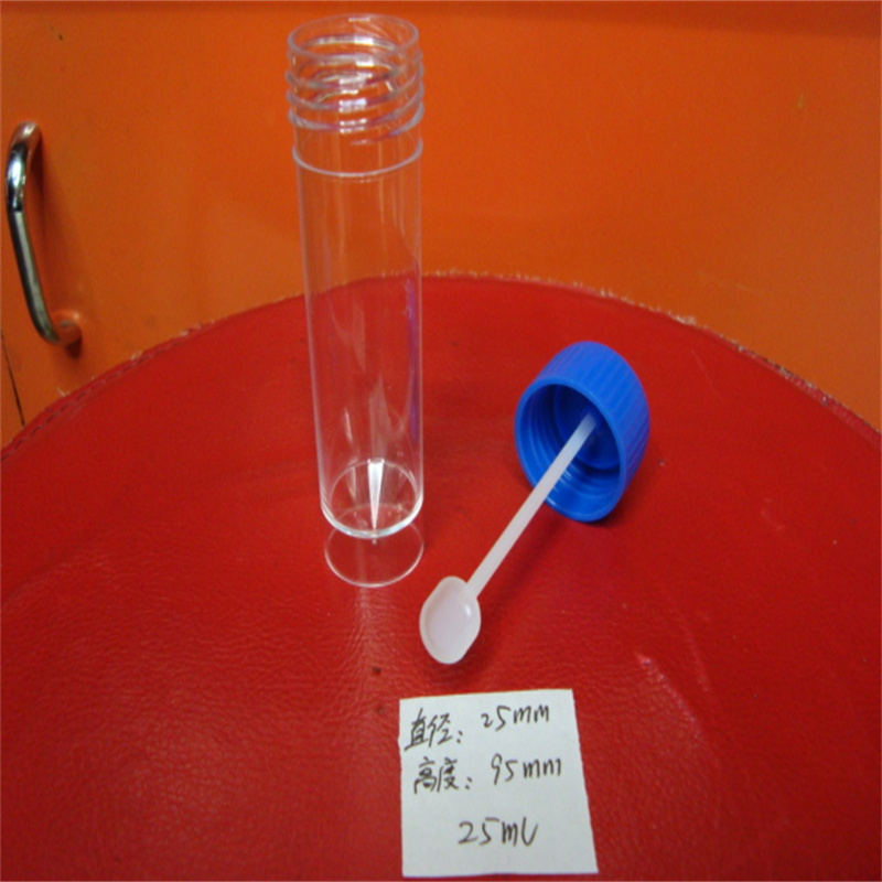 塑料瓶试管实验用品 直径25ml带盖圆柱PS管详情图5