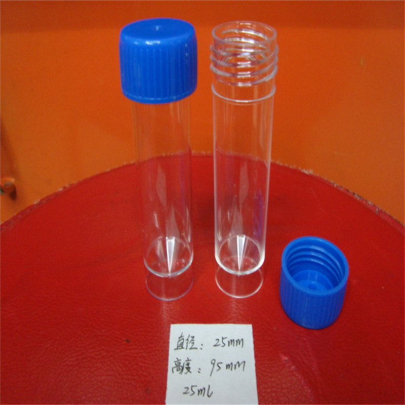 塑料瓶试管实验用品 直径25ml带盖圆柱PS管详情图1