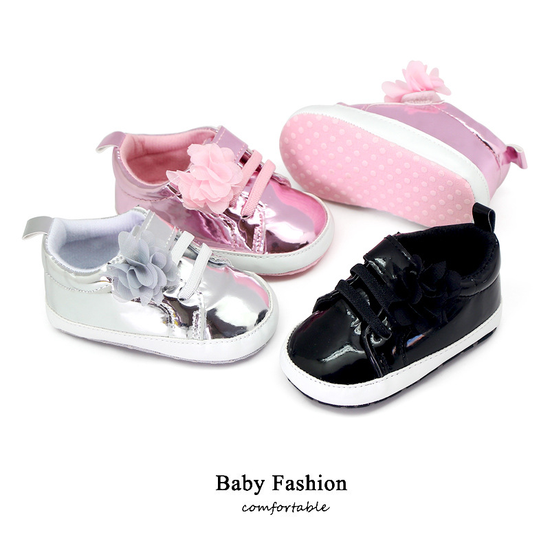 0-1 year old baby shoes cute flower non-slip soft soled baby toddler shoes thumbnail