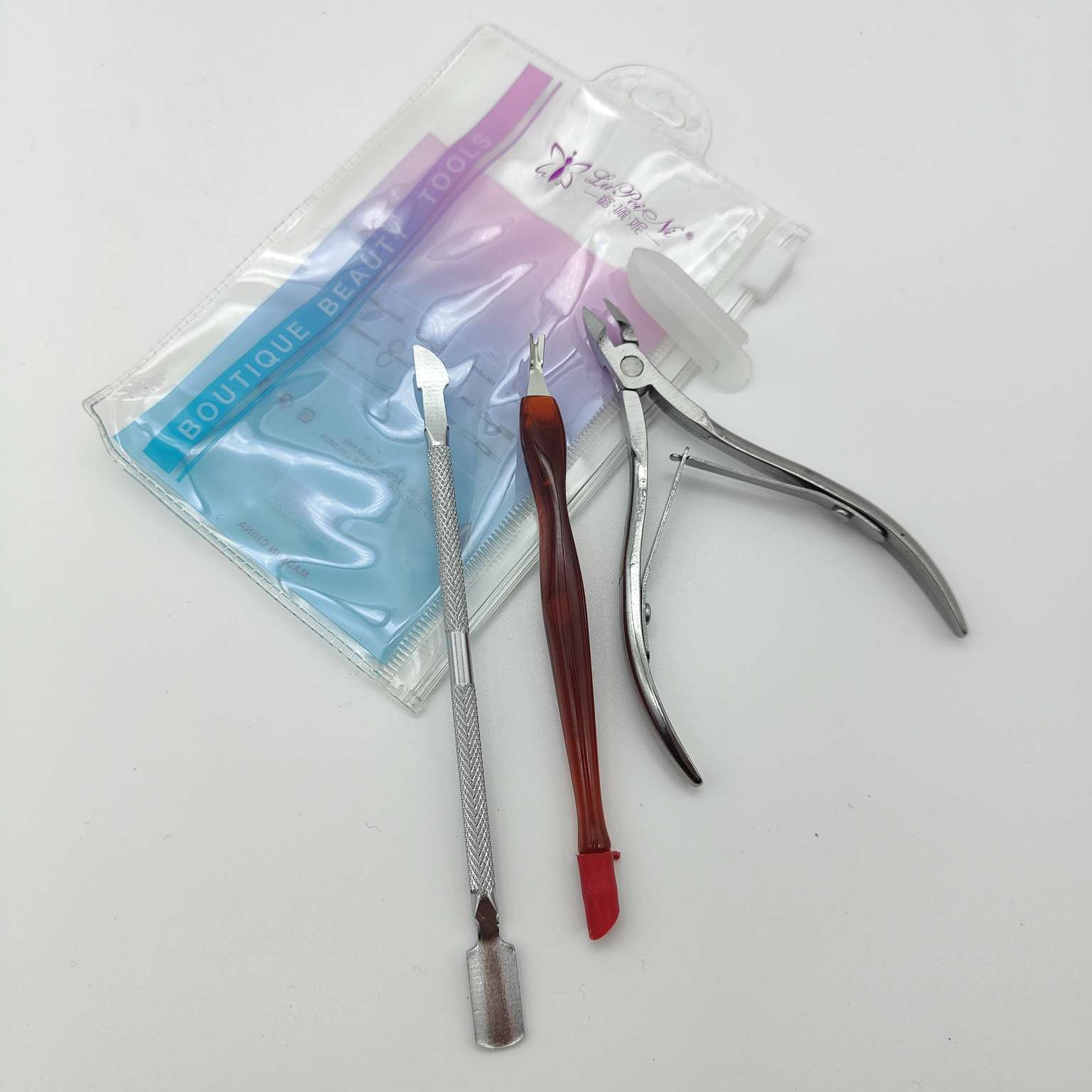 AMN-PC025#3 Set Nail Tools to Remove dead skin Clipper nails push Dead skin fork 26414 Senderi Makeup tools