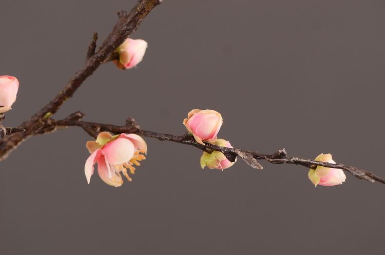 东篱厂家直销仿真梅花枝 单支小腊梅 中式田园禅意家居装饰仿真花批发详情8