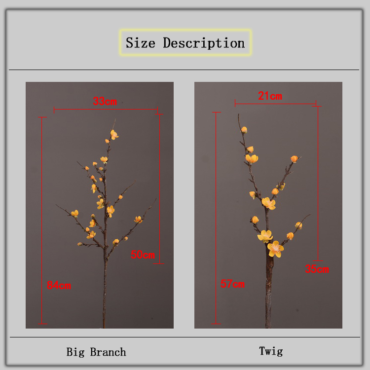 仿真花批发厂家直销仿真梅花枝单支小腊梅中式田园禅意家居装饰详情2