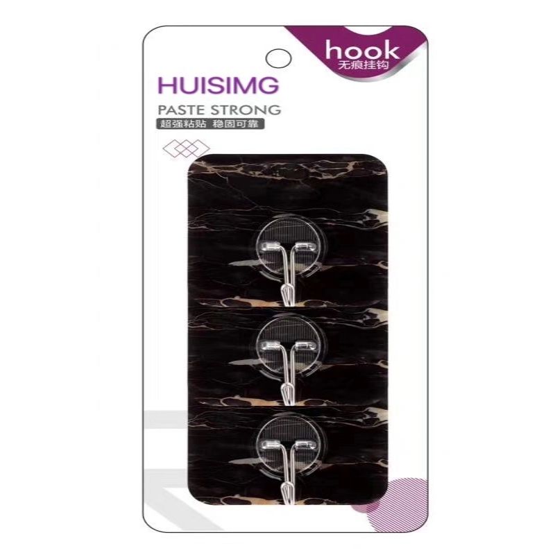 Manufacturers Wholesale Transparent Seamless Perforation-Free Waterproof Wall Paste Bathroom Strong Adhesive Hook Kitchen Wall Adhesive Hook Specification drawing