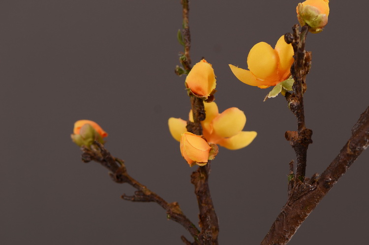 东篱厂家直销仿真梅花枝 单支小腊梅 中式田园禅意家居装饰仿真花批发详情24