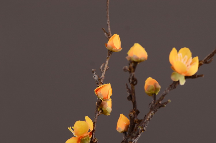 东篱厂家直销仿真梅花枝 单支小腊梅 中式田园禅意家居装饰仿真花批发详情27