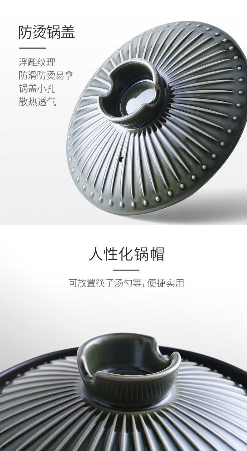 网红款陶煲王烧之煲日式陶瓷砂锅直筒瓦罐煲汤煮粥耐高温炖锅石锅详情9