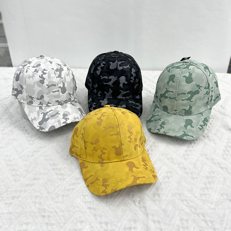 New spring and summer camouflage baseball caps, casual outdoor baseball caps, sun protection and shade caps for children and couples full figure