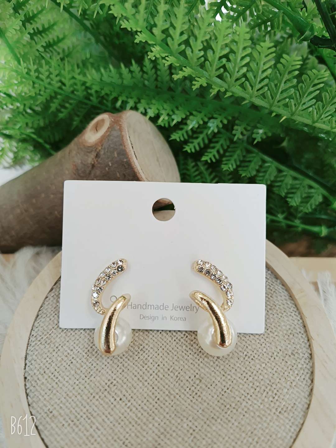 《一打装》韵之恋饰品韩版网络人气爆款S型合金点珍珠时尚耳环