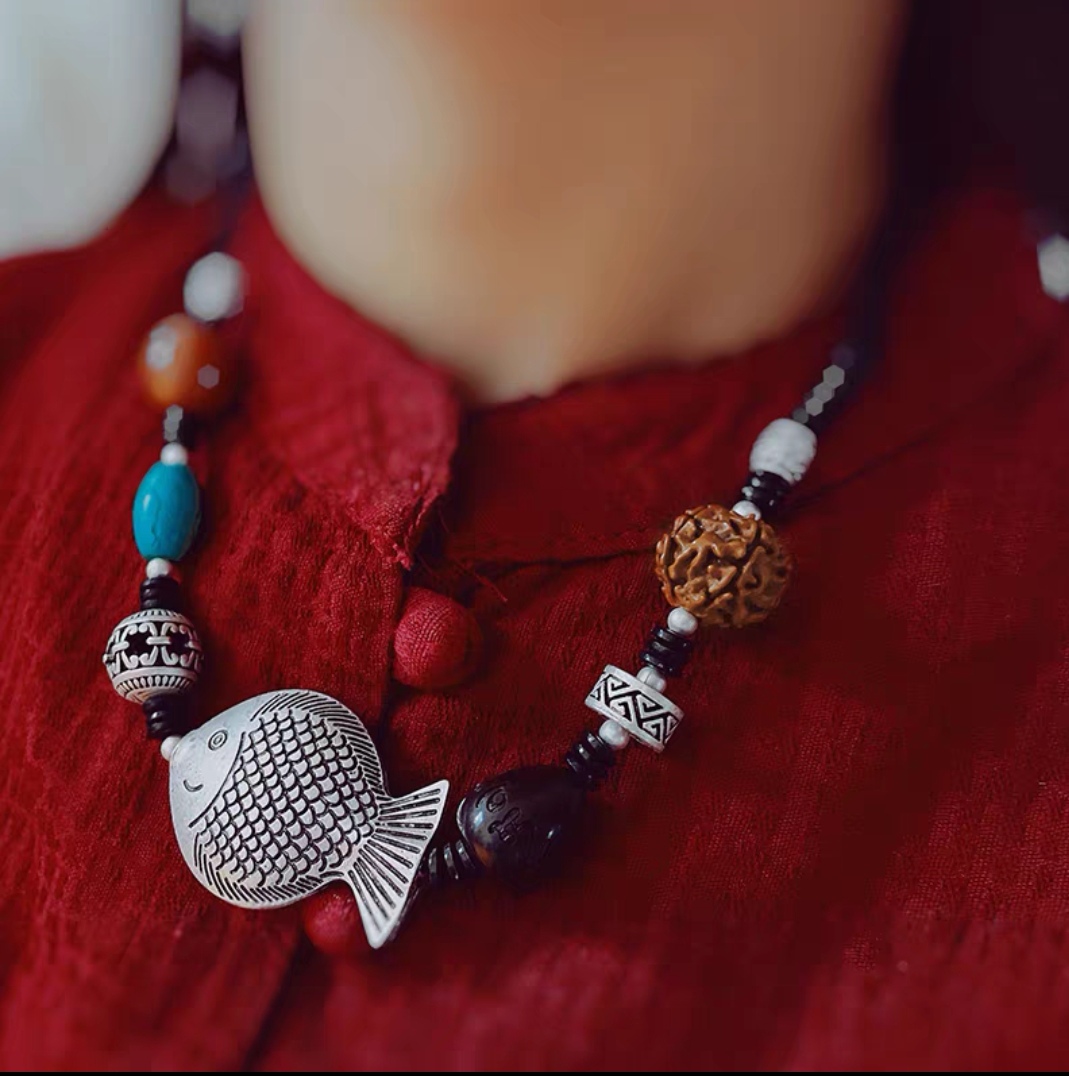 Korean Wax Thread Pure Hand-Woven Sweater Chain undefined