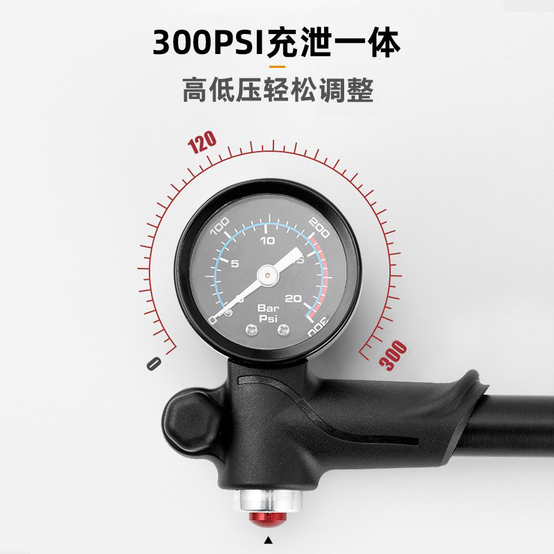 铝合金打气筒/自行车打气筒/单车充气泵细节图