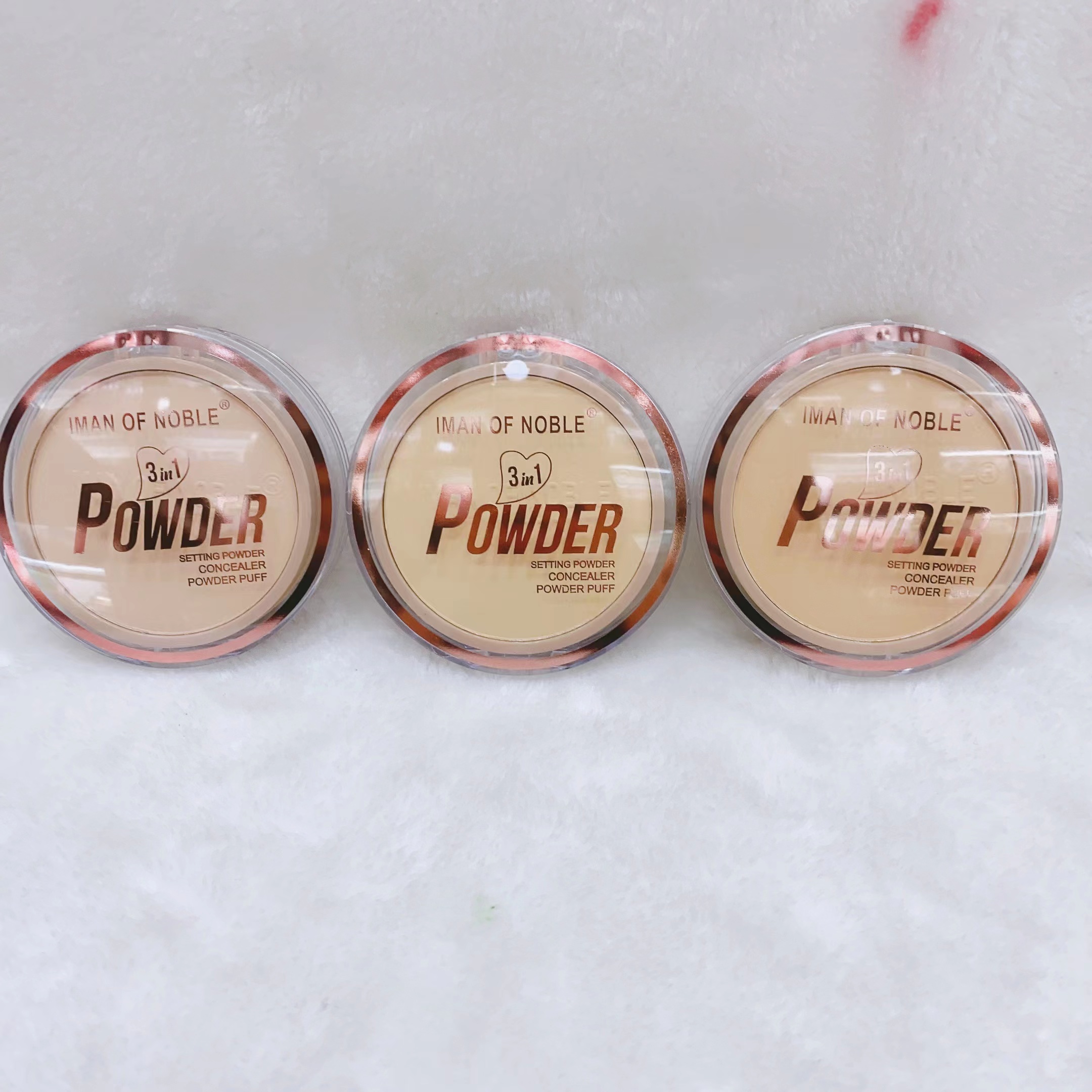 IMAN OF NOBLE brand cross-border 2023 new three-layer powder concealer + powder mirror Specification drawing