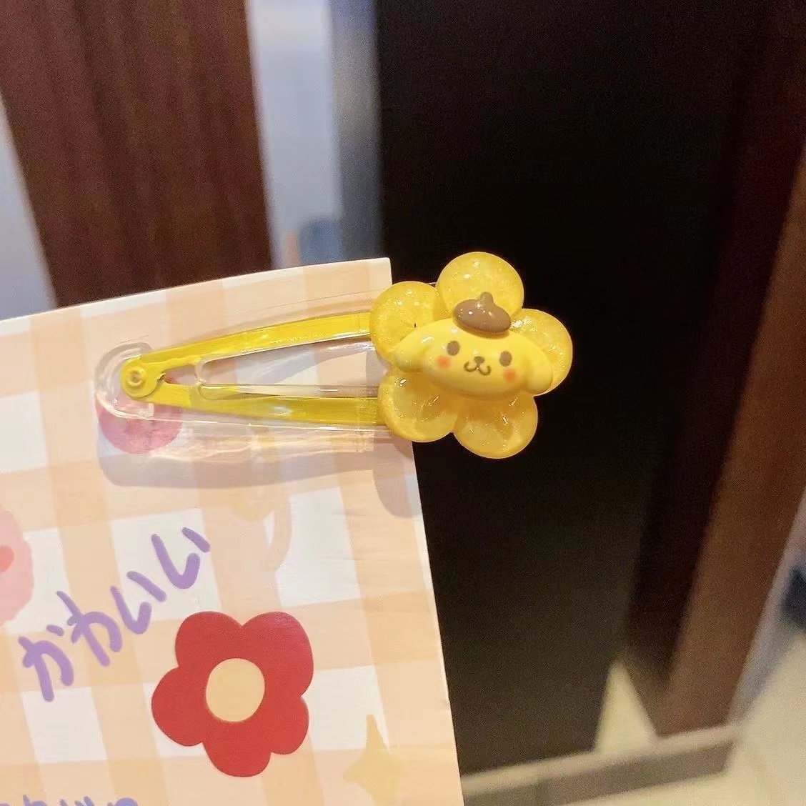 新款三丽鸥花朵透明bb夹玉桂狗库洛米卡通发夹学生少女心刘海夹子详情3